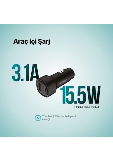 Ttec Smartcharger Duo 3.1a Araç Şarj Aleti Usb-c+usb-a 15.5w - 2cks35s