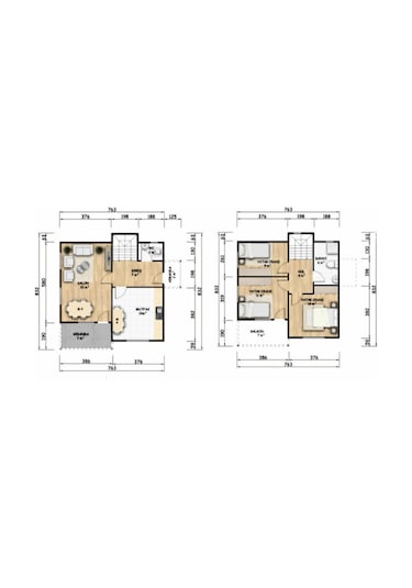 Ballife Prefabrik 118 M2 Standart Dubleks Prefabrik Konut