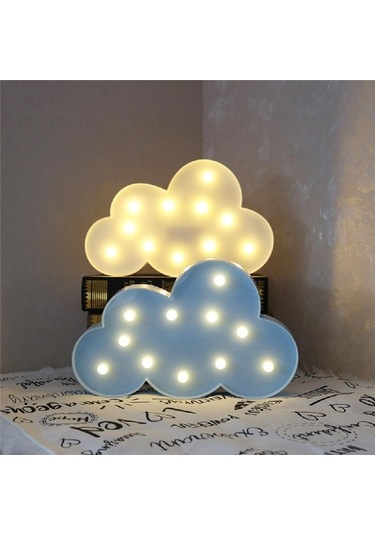 1 Adet Güzel Beyaz/mavi Bulut Led Gece Sıcak Lamba Çadırı Çocuk Odası Dekorasyonları İçin Güzel Hediyeler Mavi