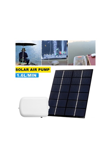 Konesam Taşınabilir Güneş Enerjili Akvaryum Oksijen Pompası - 1.6l/dk Hava, Ip67 Su Geçirmez, 40-50db Ses, Şarj Edilebilir
