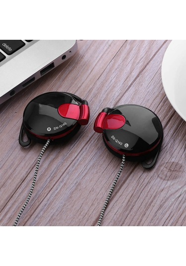 Mufunye 3,5 Mm Kablolu Oyun Kulaklığı Kulak Üstü Spor Kulaklıkları Kulak Kancalı Müzik Kulaklıkları Mikrofon