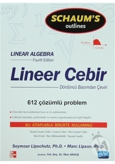 Lineer Cebir - Seymour Lipschutz -  Marc Lars Lipson - Nobel Akademik Yayıncılık