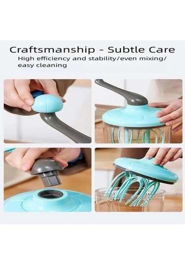 Didadodo Yumurta Mikseri Yeşil - Yarı Otomatik El Çırpma Çırpıcı Yeşil, Ergonomik Kolu İle Yeşil