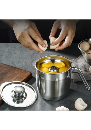 Techbloom 1 Adet Premium 304 Paslanmaz Celik Yumurta Aki Ayirici Without Lid1 Saglikli Pisirme Ve Firin İcin Kolay Yumurta Sarisi Ve Protein Ayirma Ahşap