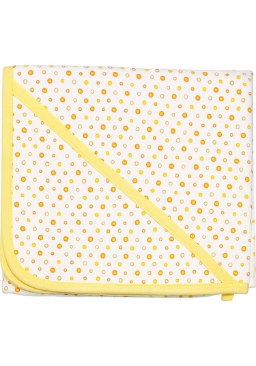 Puanlı Erkek Bebek Penye Battaniye 88x88cm - Standart / Sarı Sarı