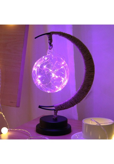 Kosona Mor Yıldız Şekilli Usb Led Küçük Gece Lambası - Demir Sac Ve İp Tutuculu, Uzaktan Kumandalı, Enerji Tasarruflu, Odalar İçin Dekoratif Hediyelik Alet Diğer