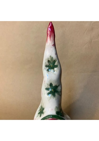 Uretti - Zehra 8449 - El Yapımı Seramik Tasarım Yılbaşı Ağacı Biblo - 10 X 22 Cm 1 Adet