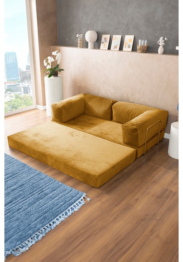 Argimo Godila Yatak Köşe Koltuk Hardal