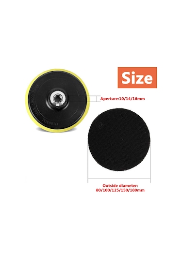 Sones 5 Adet Parlatma Diski Kendinden Yapışkanlı Sünger Disk Pnömatik Zımpara Vantuz, Boyut: 100mm M10