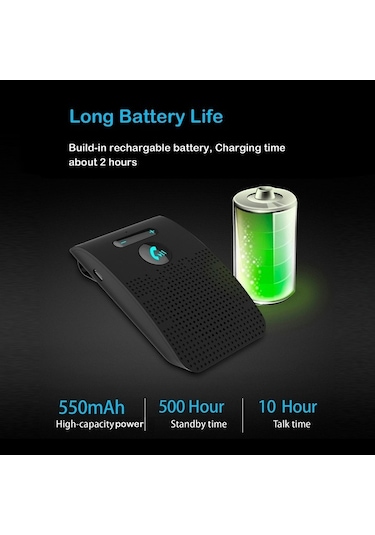 Besthome1 Bluetooth Araç Hoparlörü - Çift Bağlantı, 10 Saat Konuşma, Otomatik Açma/kapama, Net Ses Kalitesi Siyah Siyah