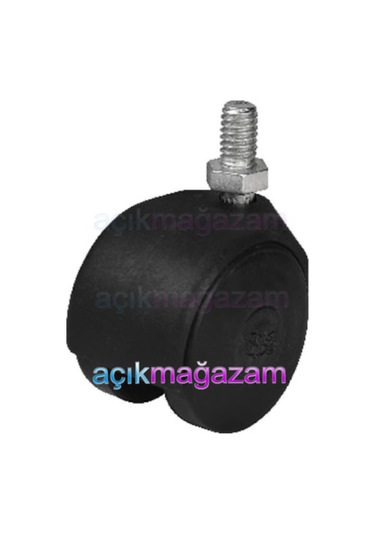 Açıkmağazam Plastik Vidalı Tekerlek - Sepet Koltuk Askı Tekerleği