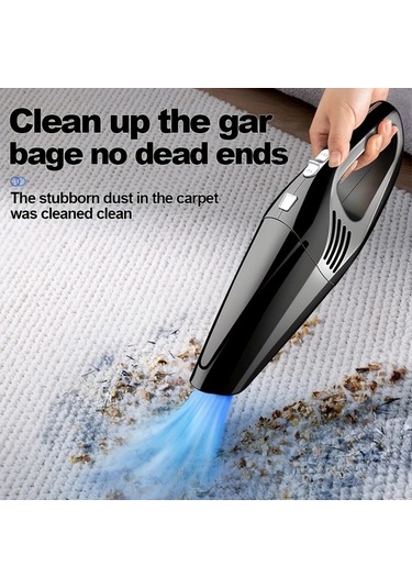 Fochsia Black Şarj Edilebilir Kablosuz El Süpürgesi Güçlü Emiş Ev Ofis Araç İçin Hepa Filtre