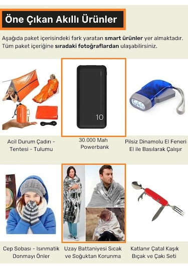 Deprem Çantası 182 Parça Tam Kapsamlı Uzman Acil Durum Çantası