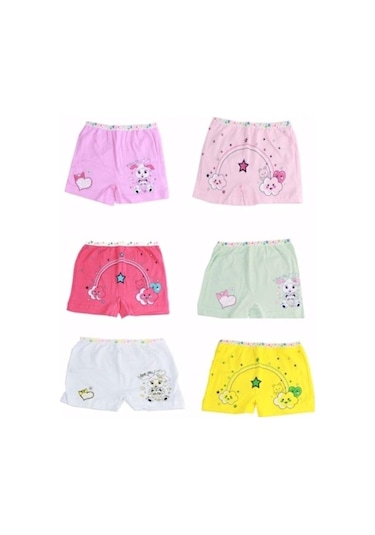 Tutku 0181 Kız Çocuk Boxer 6 Adet