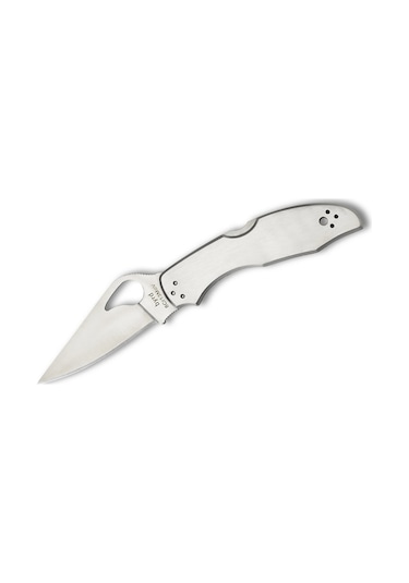 Spyderco Byrd Meadowlark 2 Stainless Plainedge Kamp Çakı Gümüş