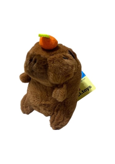9 Cm Sesli Capypara Pelüş Anahtarlık 2688 Kahverengi