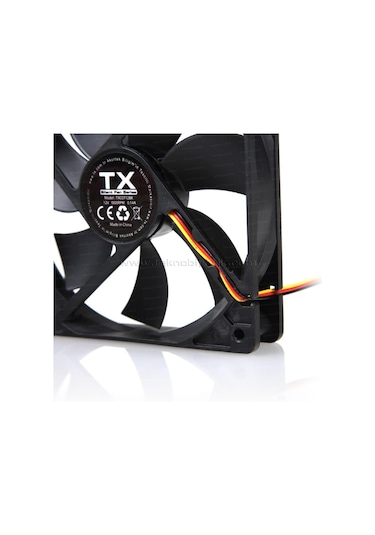 Tx 12Cm Siyah Sessiz Kasa Fanı 3Pin Molex Txccf12Bk