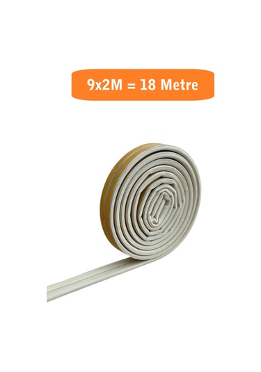 Homdep Kapı Pencere Fitili Yapışkanlı Beyaz Kapı Pencere Bandı Bantları 9x2 Metre 18metre 18m