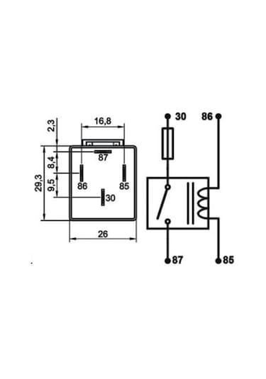 12V 30A Mini Röle 4 Terminalli Sigortalı Toz ve Su Geçirmez ELO