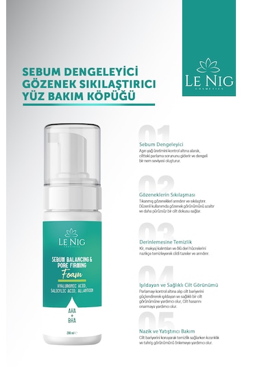 Le Nig Sebum Dengeleyici Yüz Temizleme Köpüğü 200 ML