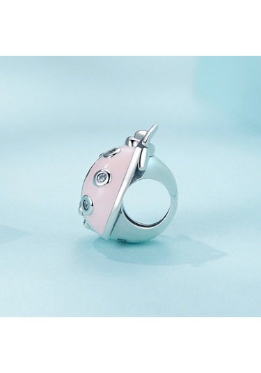 Scc2450 Ayar Gümüş S925 Uğur Böceği Böcek Bileklik Boncuklu Aksesuarlar Çok Renkli