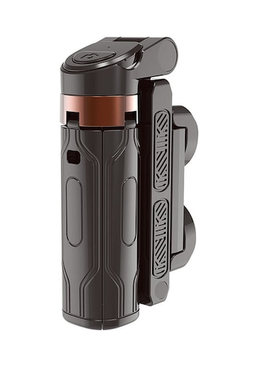 Geeksen Jc25 Bluetooth Kompakt Telefon Tripodu - 360 Derece Dönebilen, Işıklı Ve Folding Telefon Fotoğraf Çekim Aracı Siyah