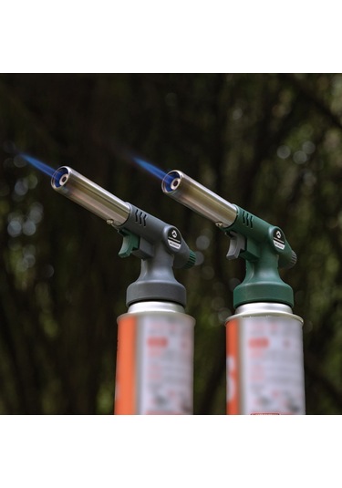 Vkemall Kamp Karbon Ateşleyici Açık Hava Barbekü Pişirme Ters Ateşleyici Taşınabilir Kart Tipi Alev Makinesi Mt-2913-h Taşınabilir Püskürtme Tabancası Gri Gri