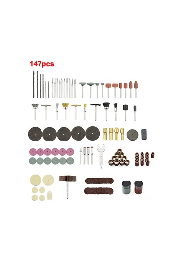 Springsun 110-220v Çift Enerji Kaynağı El Tipi Mini Elektrikli Taşlama Makinesi - Delme, Oymak, Kesme, Parlatma İçin 147 Parça Aksesuar Seti