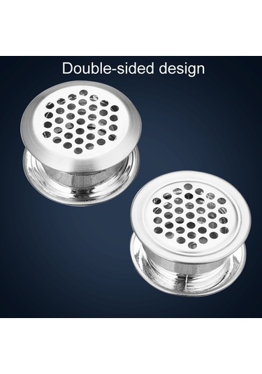 3 Adet 35mm Mobilya Dolabı Soğutma Paslanmaz Çelik Çift Taraflı Havalandırma Deliği Dekoratif Kapak Diğer