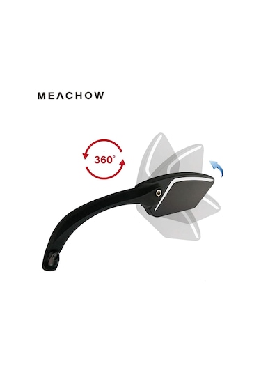 Meachow Me-002sr Bisiklet Aynası Gümüş Lens 200809 Sağ Siyah