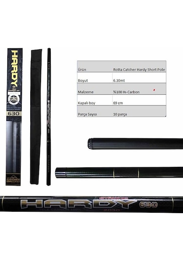 Hardy Short Pole %100 Carbon Kısa Göl Kamışı 6.30 Mt