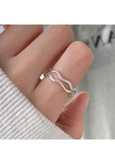 Kadınlar İçin Özel Olarak Tasarlanmış Benzersiz Düz Bantlı Yüzük No.4 Çok Renkli