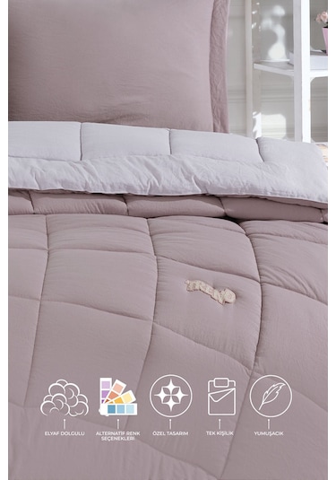 Elart Violet Comfort Uyku Seti Tek Kişilik Gülkurusu Gülkurusu