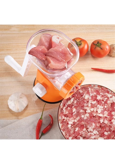 Manuel Et Kıyma Makinesi Paslanmaz Çelik, Et Kıyma Makinesi Turuncu