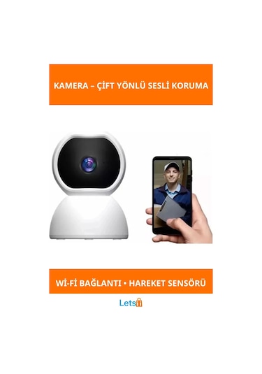 Çift Taraflı Ses Özellikli Wi Fi Güvenlik Kamerası