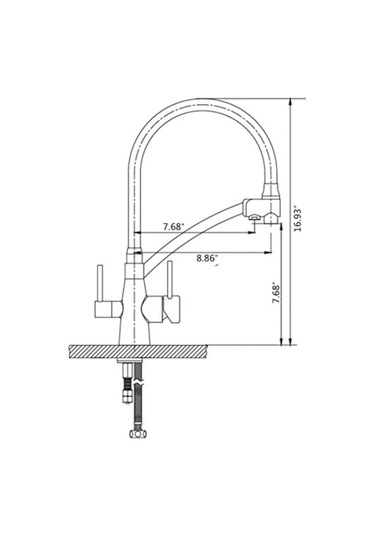 İsaoğlu Yapı Arıtmalı Mutfak Bataryası Mat Krom Fırçalanmış Nikel Musluk Arıtmalara Uygun Uzayan Sistemli Krom