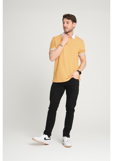 Alexander Gardi Alexandergardı Çizgili Polo Yaka T-shirt E23-0046 001