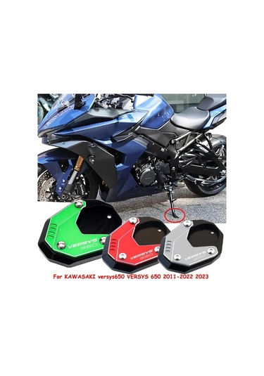 Xuweiwei Grey Kawasaki Versys650 2011 2023 Motorcycle Accessories Cnc Aluminum Bracket Side Stand Foot Peg Expansion Pad Support Board