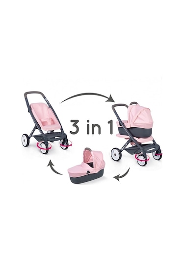 Smoby Maxi-Cosi&Quinny 3'Ü 1 Arada Oyuncak Bebek Arabası