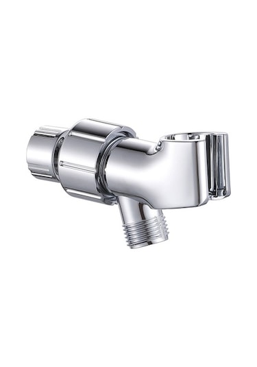 Primepickings Paslanmaz Çelik Üç Yollu Duş Başlığı Tutucu Duş Ayrıştırma Vanası Ayarlanabilir Duş Kabini 2 Katlı Gri