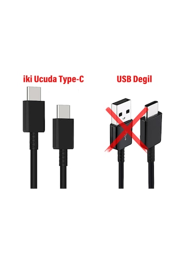Samsung Note 10 Note 20 Uyumlu 25w Hızlı Type C Şarj Kablosu Uzun 2 Metre