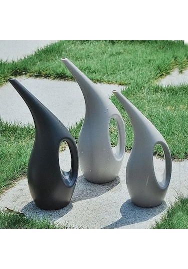 Yunboo 1.5l Gri Plastik Bahçe Sulama Kavanozu - İnce Uçlu Kök Sistemi Sulama, Ergonomik Kollü, Ev Ve Balkon Bitkileri İçin