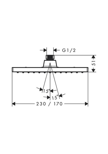 Hansgrohe Vernis Shape 230 Tepe Duşu Krom