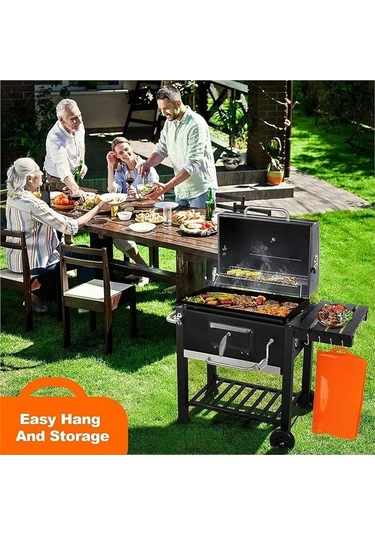 Ulzyvf Turuncu Silikon Örtü Matı, Izgara Desenli 22 İnç Blackstone Gp Turuncu