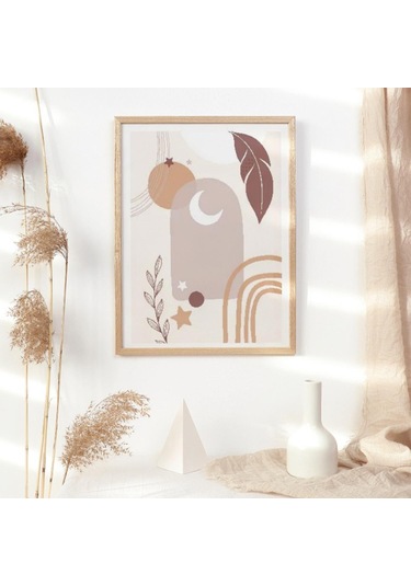 3'lü Bohem Naturel Desen Foreks Tablo
