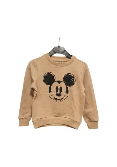 Baskılı Unisex Sweat Kahverengi