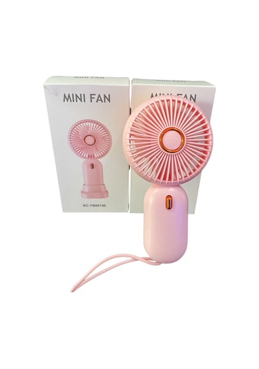 Avuç İçi Taşınabilir Şarjlı Mini Vantilatör El Fanı Pembe Ym88196