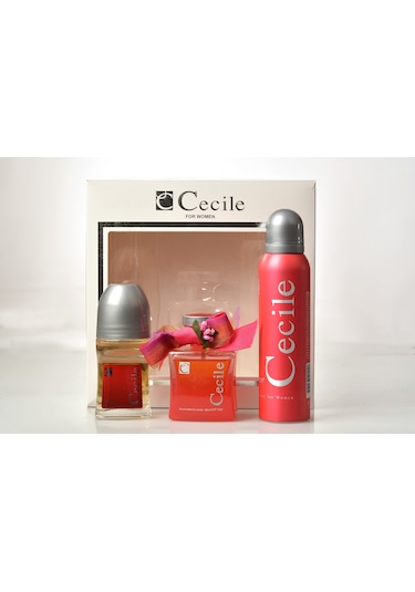 Cecile Amor Kadın Parfüm EDT 100 ML + Deodorant 150 ML + Roll On 50 ML