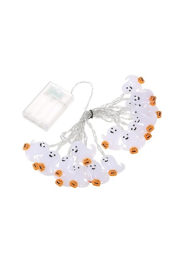 Dekoratif Işık Halkası, Halloween Stilinde Beyaz Hayalet Şeklinde 3 Metre 20 Işık