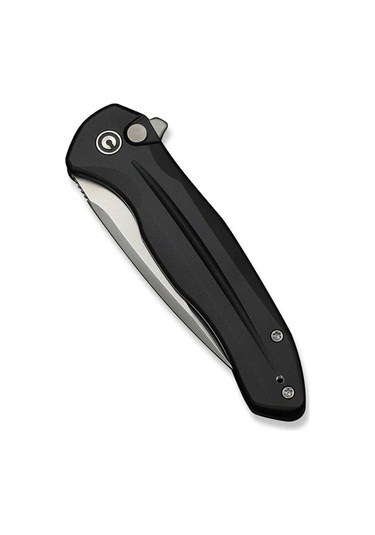 Civivi Button Lock Kitefin Black Aluminum Handle Satin Finished 14c28n Blade Kamp Çakı Siyah